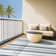 Howle Tripoli Mateo Modern Striped Indoor/Outdoor Area Rug, Dark Blue/Cream