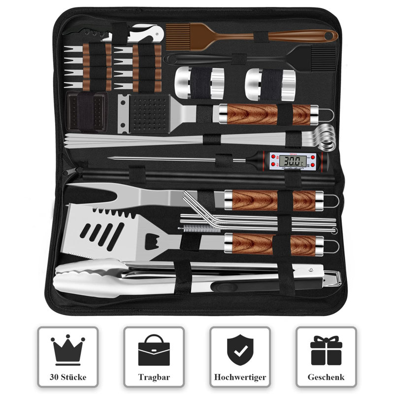 Stainless Steel Dishwasher Safe Grilling Tool Set