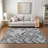 Washable Abstract Indoor / Outdoor Rug-427076857