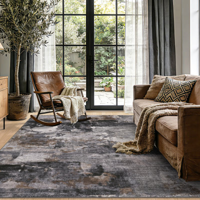 Tapis moderne lavable abstrait pour le salon de la chambre à coucher