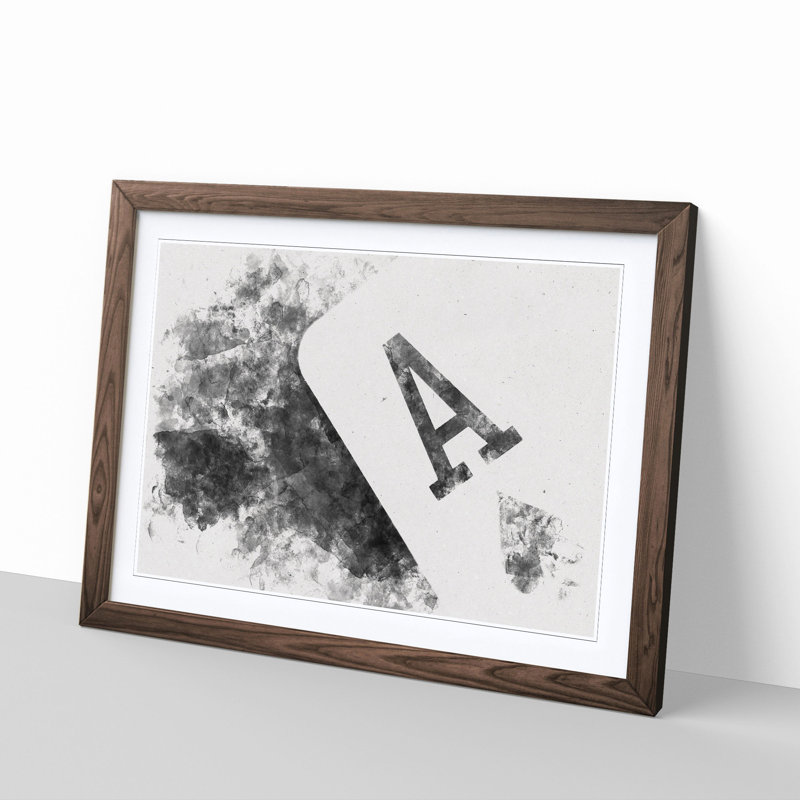 The Ace of Spades - Picture Frame Painting Print, 62cm H x 87cm W x 2cm D, Black Framed