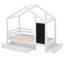 Lit simple avec tableau noir - tiroirs et deux options d'assemblage incluses