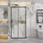 36 In.d X 36 In. W X 72 In. HCorner Shower Door With 1/4 In. Clear Tempered Glass, Sliding Opening Shower Enclosure , Black Finish Aluminum Framed