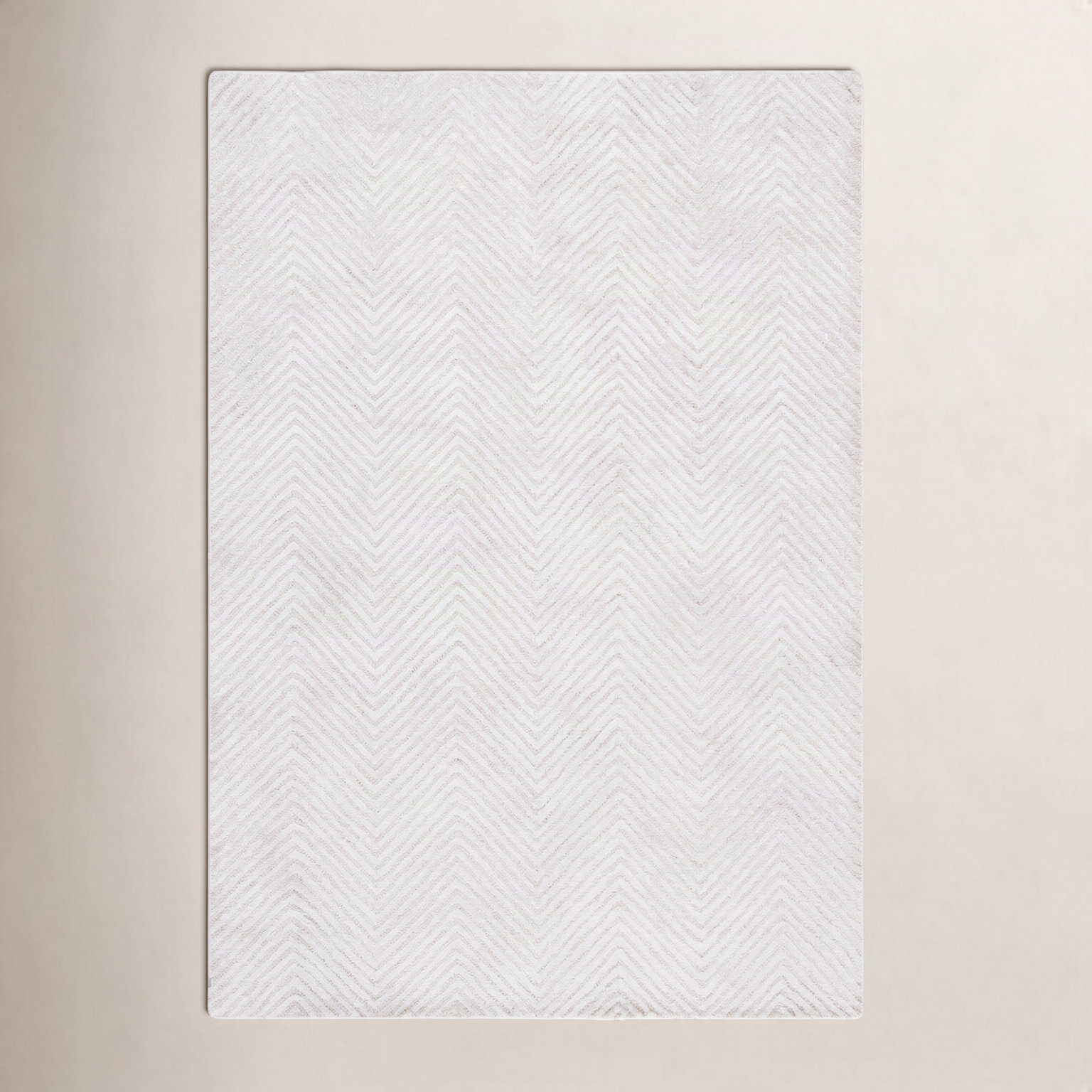 Hand-Tufted Wool Chevron Rug, Rectangle 4' x 6'