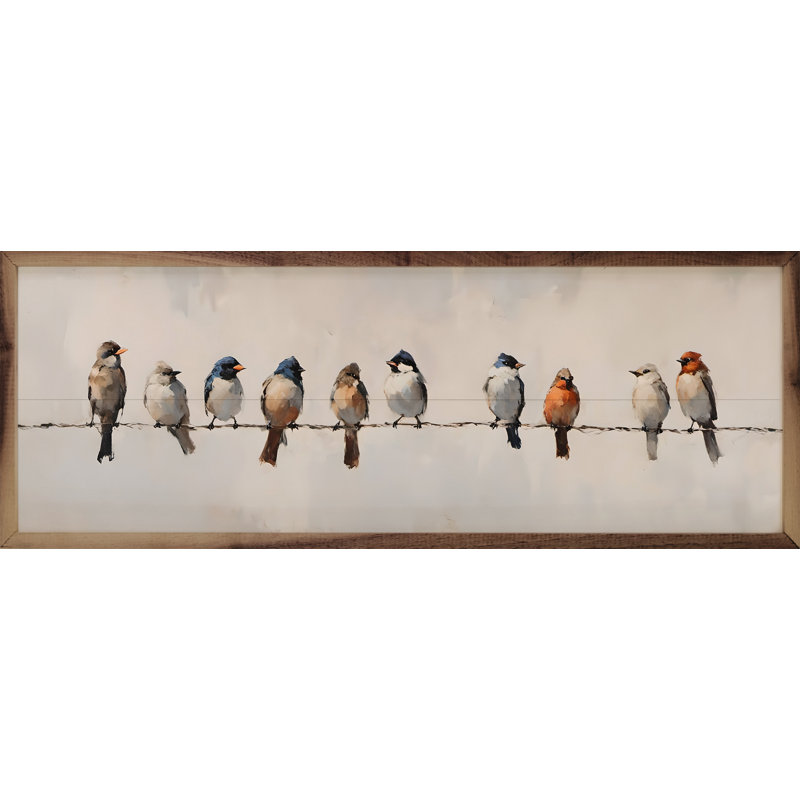 " Birds On A Wire ", 8" H x 24" W