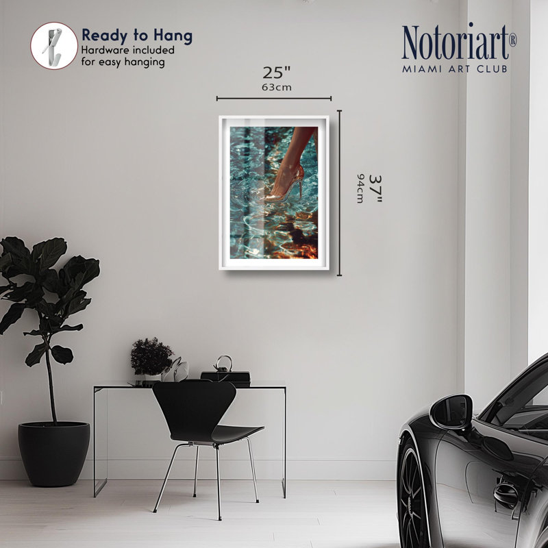 Décoration murale Hydro Heel II Shadowbox Print par Notoriart, cadre blanc, 25 x 37, H 37 po x l 25 po, Cadre blanc