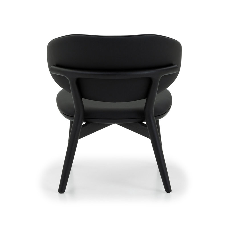 Soren Lounge Chair, Midnight Vegan Leather, Matte Black