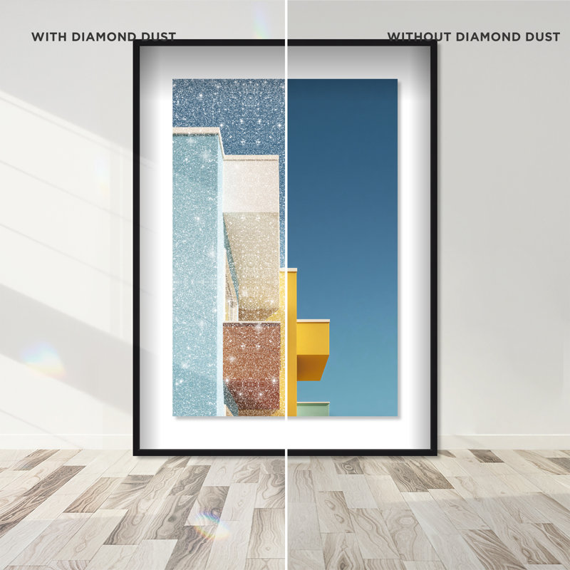 Orthogonal Sky View Framed Graphic Art, 16.5"H x 11.5"W, Black Shadowbox