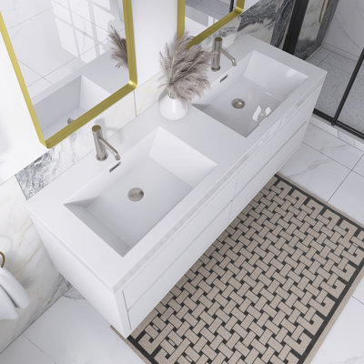 Meuble-lavabo mural 60 po avec lavabo