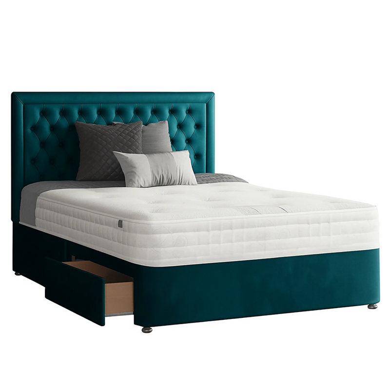 Urbank Divan Bed Base, Mallard, 2 Left Drawers, Single (3')