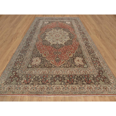 10'0" x 14'0" New Hand Knotted Red Wool Rectangle Oriental Rug - MOA10291956