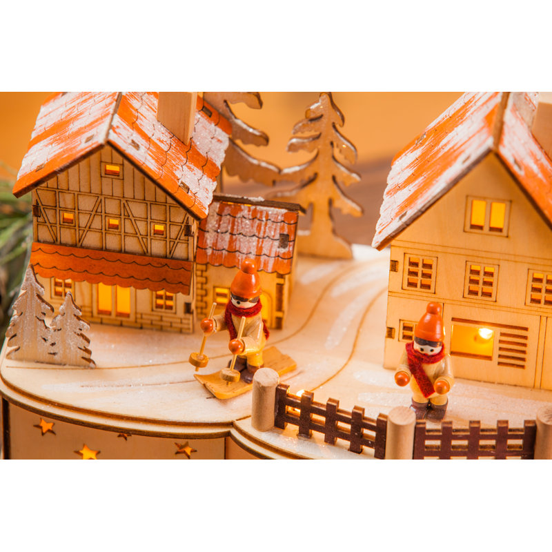 Village à del en bois
