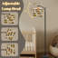 Lampe de plancher Arc sans soudure fabriquée à la main pour enfants pour la mode textile Grande lampe sur pied moderne à DEL Abat-jour réglable en lin 3 températures de couleur