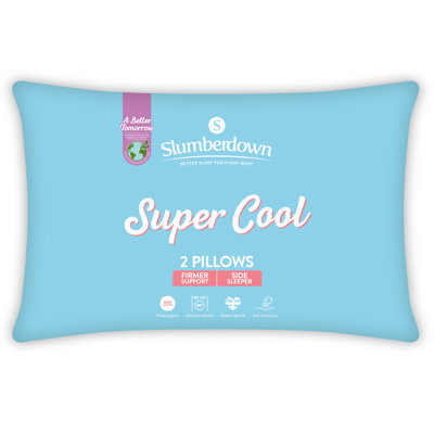 Slumberdown Super Cool Summer Medium Firm Pillow - Breathable Comfort for Hot Sleepers