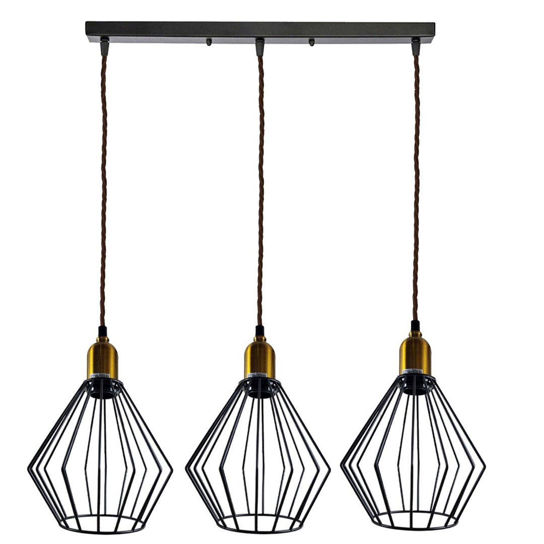 Cianna 3-Light Kitchen Island Geometric Pendant Crystal