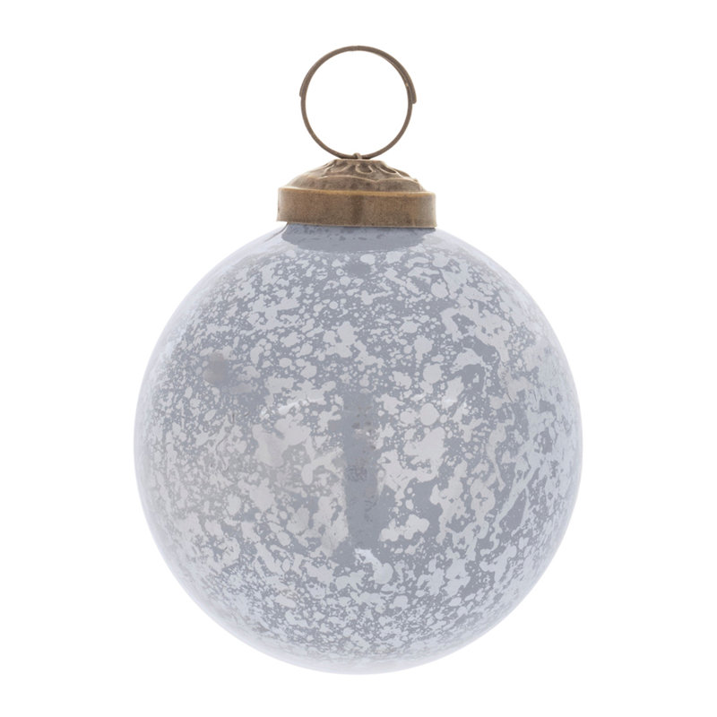 Ornement boule de verre sodo bleu ardoise (ensemble de 6)
