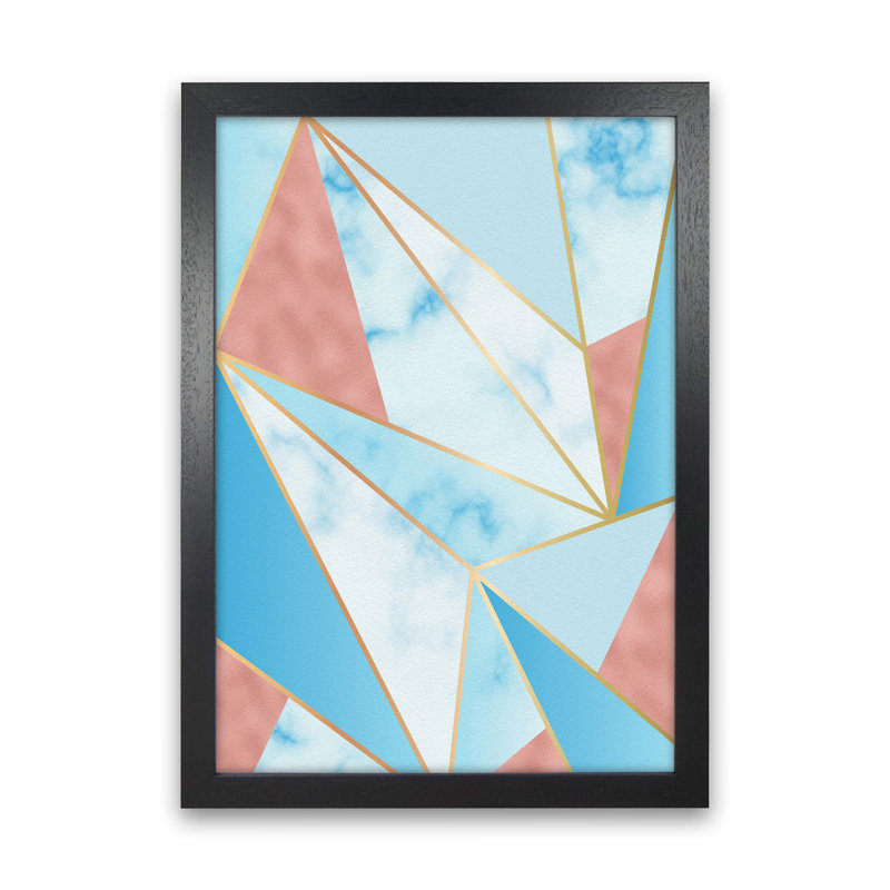 Geometric Sky - Print, 63cm H x 46cm W x 3cm D, Black Framed
