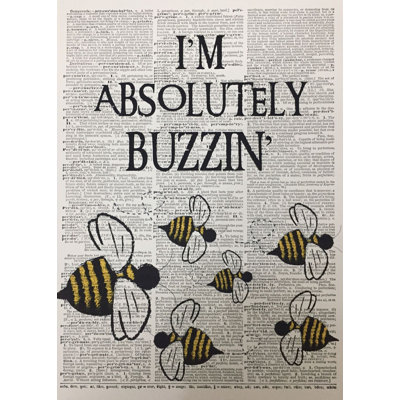 A3 Bee Dictionary Print - Funny Animal Pun - Buzzing Quote - Bee Quote Wall Art - Insect Picture