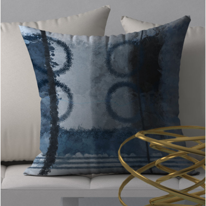 Housse de coussin décorative carrée à motif de désirs, H 20 po x l 20 po