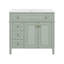 36" Bathroom Vanity With Ceramic Sink, Free Standing Single Basin Vanity Set With Tip-Out Drawer, 3 Drawers, And 2 Doors-586627620