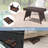 Rectangular Metal Folding Outdoor Coffee Table , 23.5'' in. W 16'' in. D
