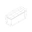 Banc de salle à manger océanique moderne avec revêtement en tissu confortable et pieds en bloc robustes pour une assise élégante