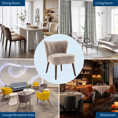 Upholstered Fabric Armless
