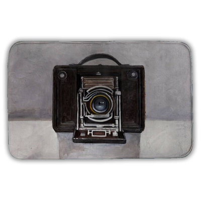 Old camera Bath Mat with Non-Slip Backing - Quick Dry Memory Foam Bathroom Rug - Absorbent - Modern Plush Spa-Style - Machine Washable