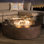 Koby Round Concrete Propane Smokeless Fire Pit Table