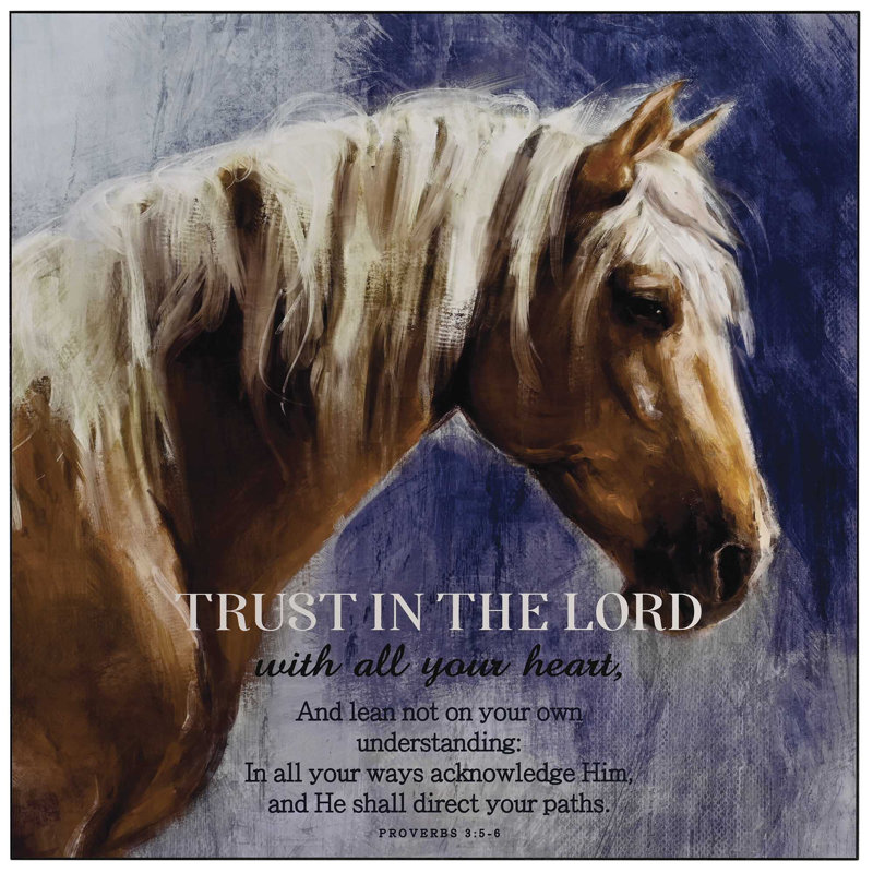 Plaque murale Trust In The Lord 16 x 16
