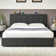 Kempst Bed Frame with Charging Station, Upholstered Platform Bed Frame with Adjustable Headboard