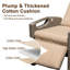 Fauteuil inclinable d'extérieur, beige, double tissé à la main, angle réglable, coussins confortables avec coussins réglables, antirouille