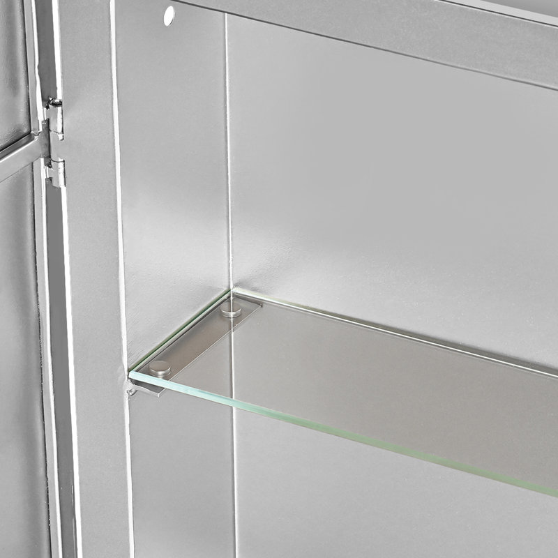 Armoire à pharmacie ronde à fixation en surface seulement, Argent