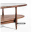 Table basse en verre trempé et bois massif
