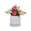 Ensemble de 2 pots de fleurs en céramique, jardinière moderne de 7 po pour patio, jardin, rebord de fenêtre - gris-1613336919