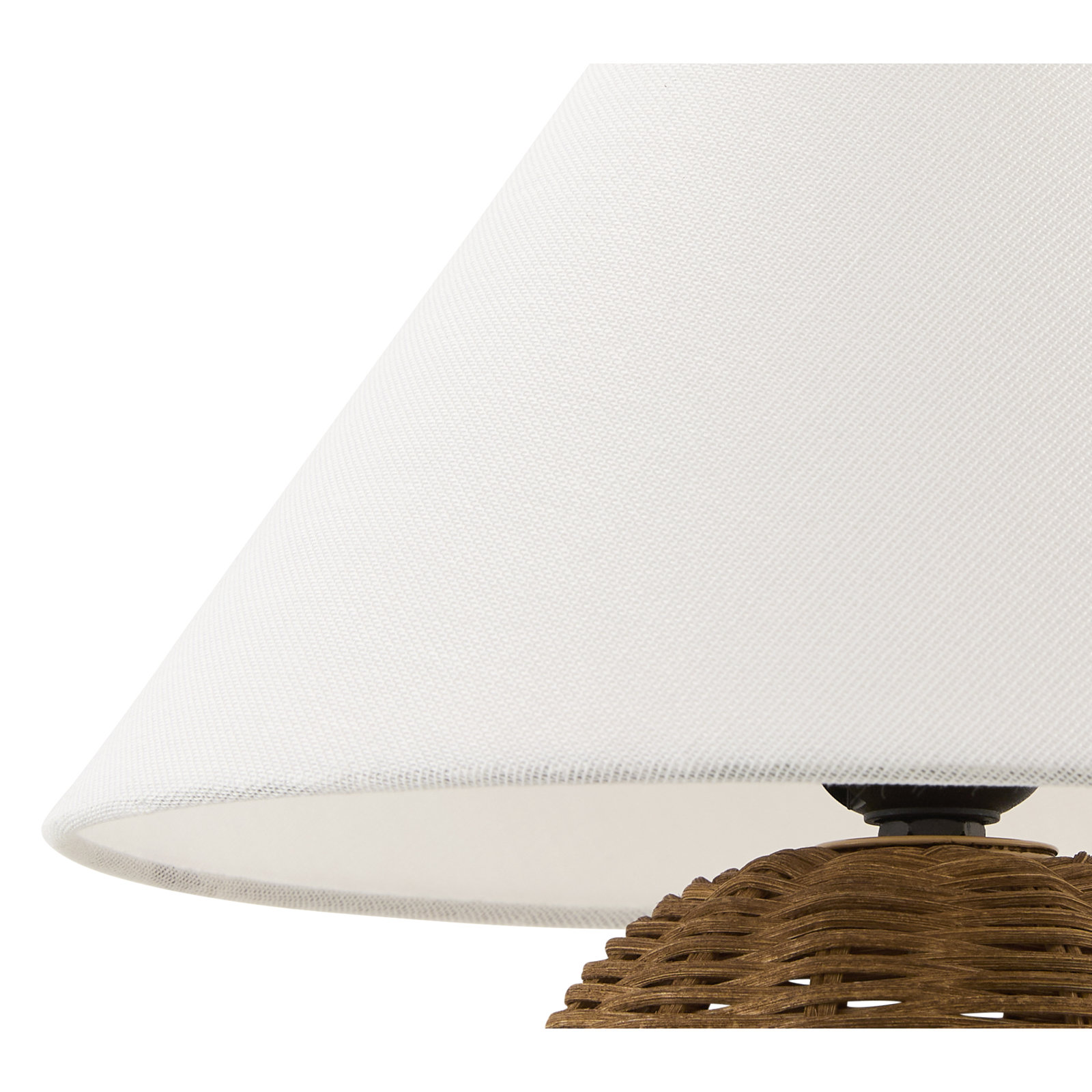 Chemise Rattan Table Lamp, Classic Empire, Light Brown