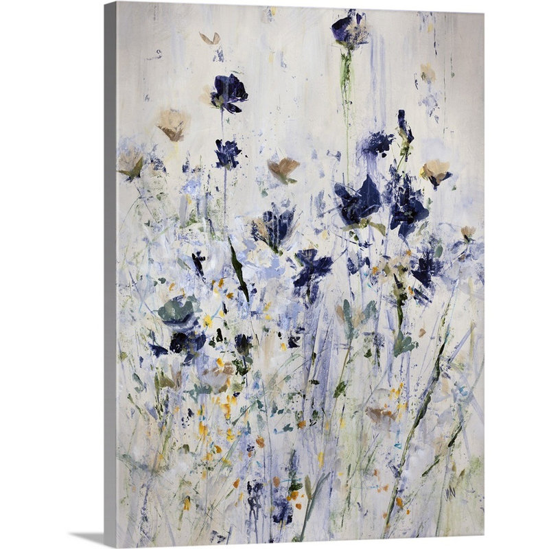 «Wildflowers for Free II», peinture sur toile, H 24 po x l 18 po x 1,25 po, Toile tendue