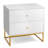 White P2 MDF Brottman Grid Flat 2 Drawers 27.6 Inch