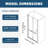 Adjustment,Universal Pivot Shower Door, Open Outside, With 1/4" Tempered Glass-115606693