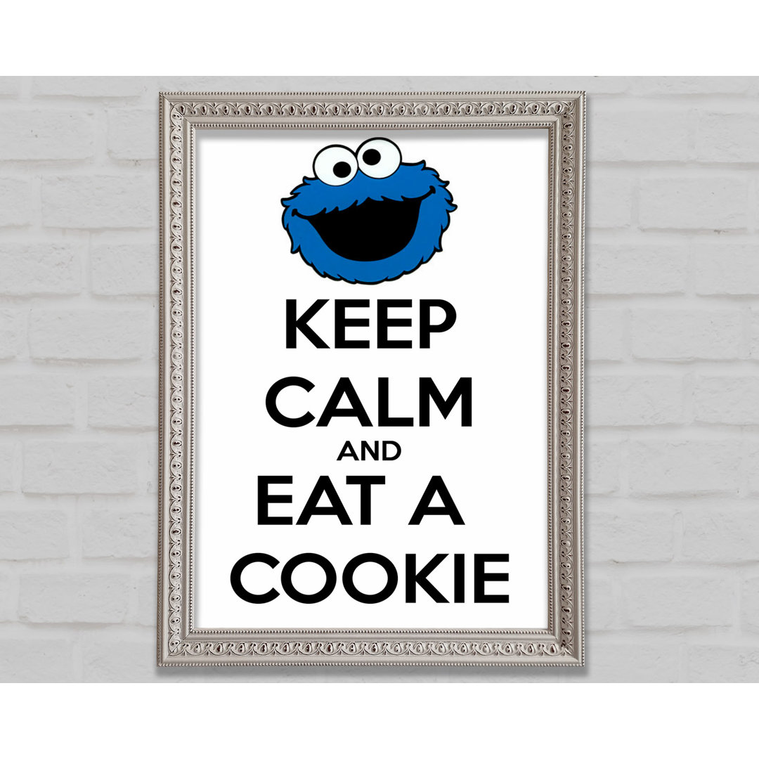 Küchenzitat Keep Calm And Eat A Cookie - Drucken