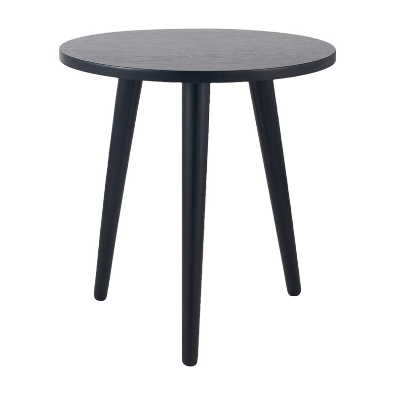 Naugatuck Solid Wood End Table, Satin Black