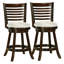 Leakey Swivel Upholstered Stool with Solid Wood Frame-48312773-48312774