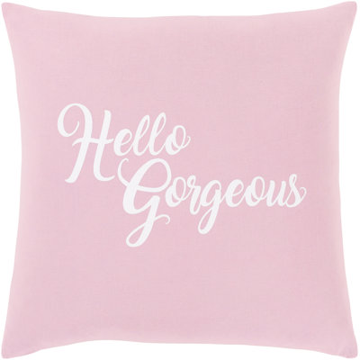 Typography Cotton Throw Pillow