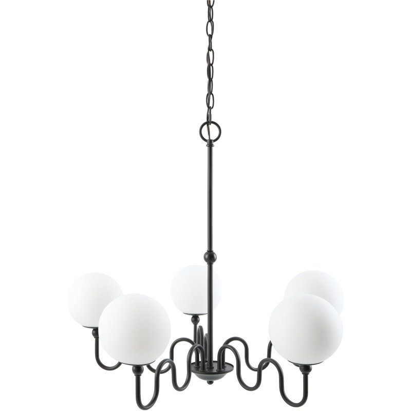 Lustre Laporte, Noir mat, 5 Lights