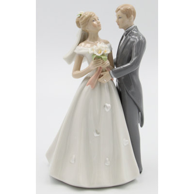 Figurine classique en porcelaine fine pour mariés - H 8 po 