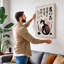Cat Among Peonies Japandi - Wrapped Canvas-377979668-377979667