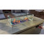 Table de foyer d'extérieur au propane en métal H 51 po x l 21 po avec couvercle, cristaux-632415665