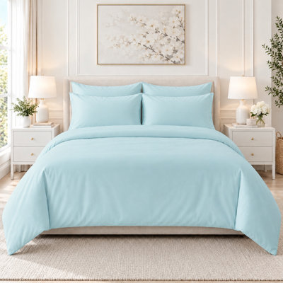 Ensemble de draps 6 pièces en rayonne de bambou, doux, frais et respirant, poches profondes, avec taies d'oreiller, Aqua King