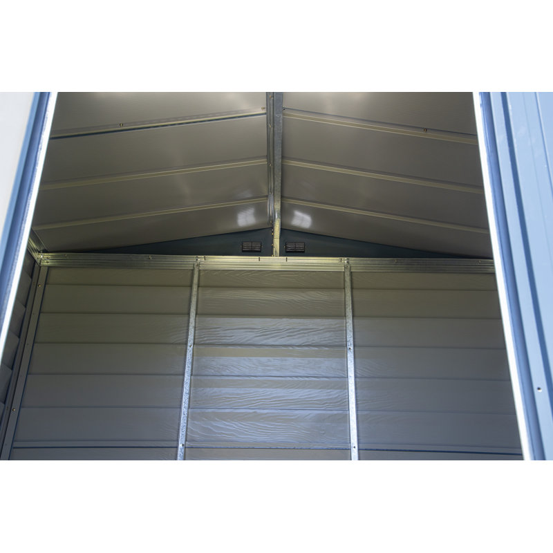 6 ft. x 7 ft. Blue Grey Galvanized Steel Storage Shed