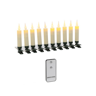 Ensemble de 10 bougies à DEL avec télécommande de 4,13 po avec télécommande